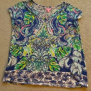 Lilly Pulitzer Size XXS/XS Short Sleeve Top: EUC